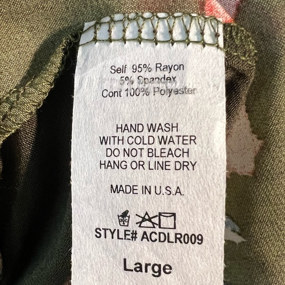 NWOT ALL FOR YOU brand Green Floral Long Sleeve Lightweight Draped Cardigan - Picture 8 of 9